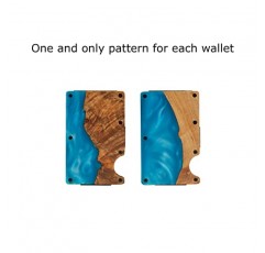 머니 클립, 목재 및 레진이 포함된 남성용 그린 미니멀리스트 지갑 GOGOJSM의 프론트 포켓용 소형 신용 카드 홀더 지갑