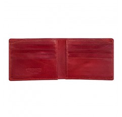 Giudi 소형 Stilish Red Slimfold 남성용 지갑 8 카드 홀더 선물 상자 클래식 우아한 이탈리아 디자인
