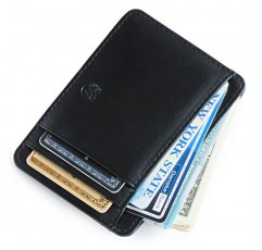 Axess 지갑 프론트 포켓 지갑, ID 지갑, 남성용 지갑, 미니멀리스트 지갑, RFID 지갑, 그린, 미디엄