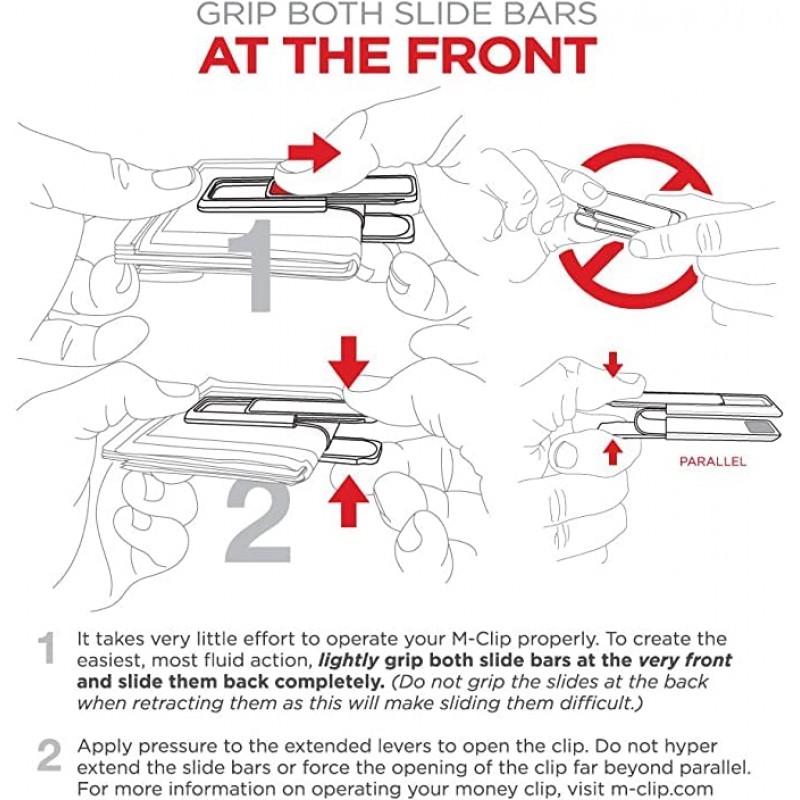 M-클립 알루미늄 블랙아웃 머니 클립 - 남성용 현금 및 신용 카드 소지자 - 미니멀리스트 슬림 지갑 대안
