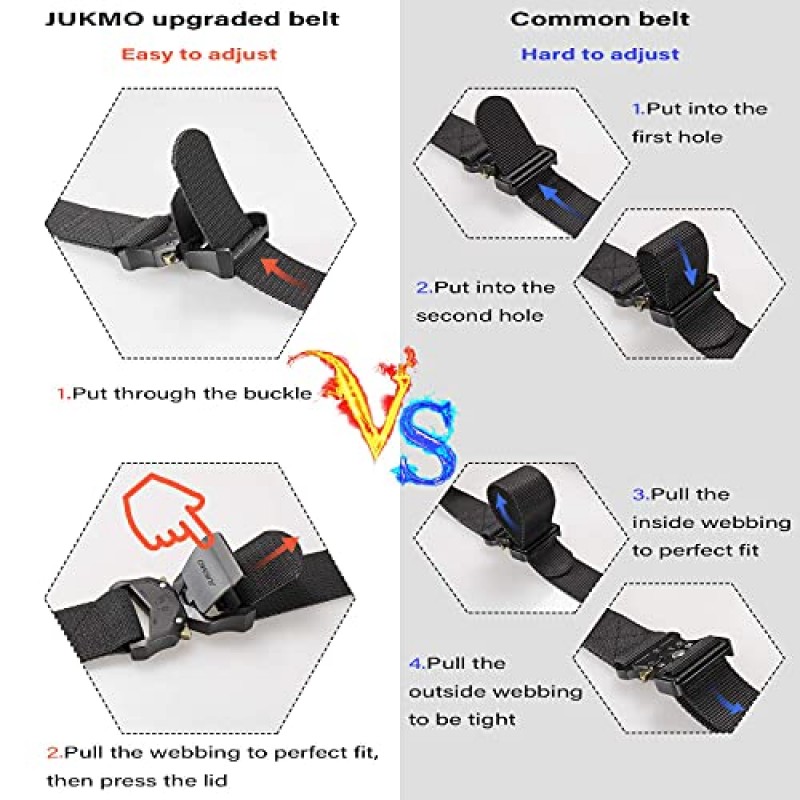 JUKMO 전술 벨트, 군용 하이킹 Rigger 1.5