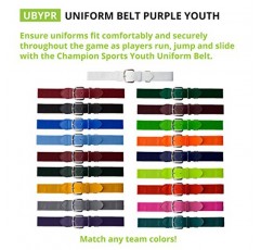 챔피언 스포츠 성인 및 청소년 야구/소프트볼 유니폼 벨트 - 다양한 색상