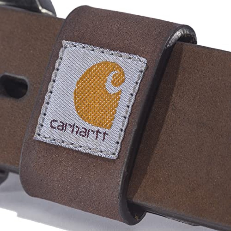 Carhartt 남성 캐주얼 견고한 안장 가죽 벨트