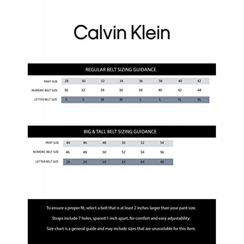 Calvin Klein 남성 캐주얼 스테이트먼트 플라크 버클 벨트, 로고 처리