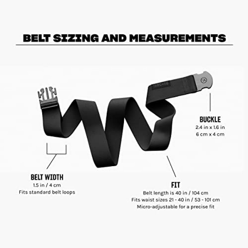 아케이드 벨트 남성용 모험 레인저 벨트: 튼튼한 탄성 웨빙, 비금속 여행 친화적 버클