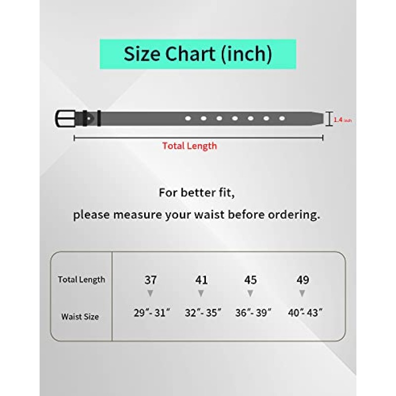 남성용 EsengNoyi 가죽 벨트, 청바지용 남성용 캐주얼 벨트 1.4
