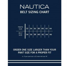 Nautica 남성 캐주얼 패딩 가죽 벨트, 시그니처 장식 포함