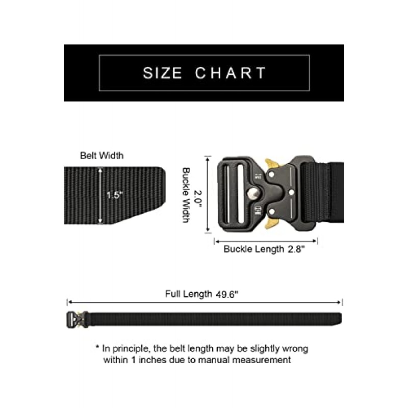 Ｋｉｒａ Ｓｕｔｓｕ 남성용 전술 벨트 작업 벨트 1.5