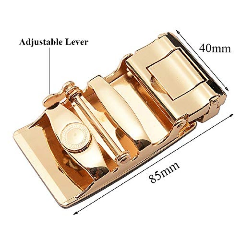 RTGGSEL 남성용 40mm 래칫 벨트 버클 전용 1 3/8 슬라이드 벨트 스트랩 자동 가죽 벨트 버클 교체