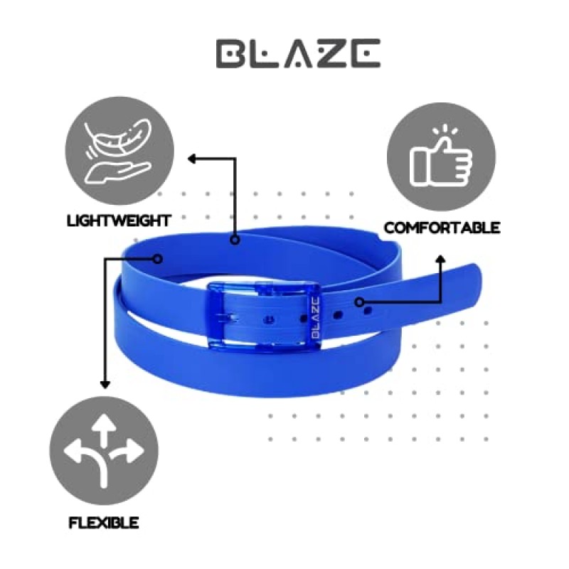 Blaze 벨트 실리콘 벨트 2022 남성 및 여성용 업데이트 버전 - 캐주얼 및 패션 착용을 위한 조절 가능한 벨트