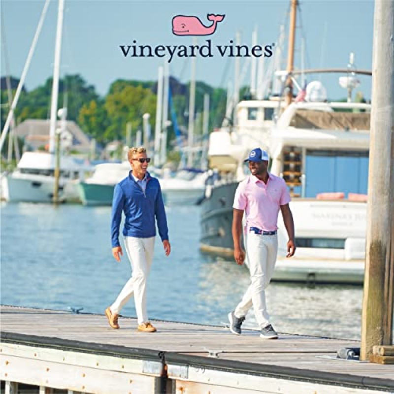 Vineyard Vines 남성용 가죽 Vineyard 고래 클럽 벨트