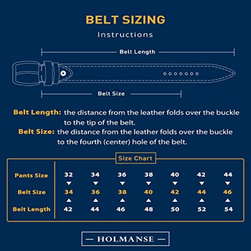 HOLMANSE 이탈리아 전체 곡물 가죽 벨트 남성 서부 카우보이 벨트 청바지 1.5 와이드 7 홀 선물 상자 포장