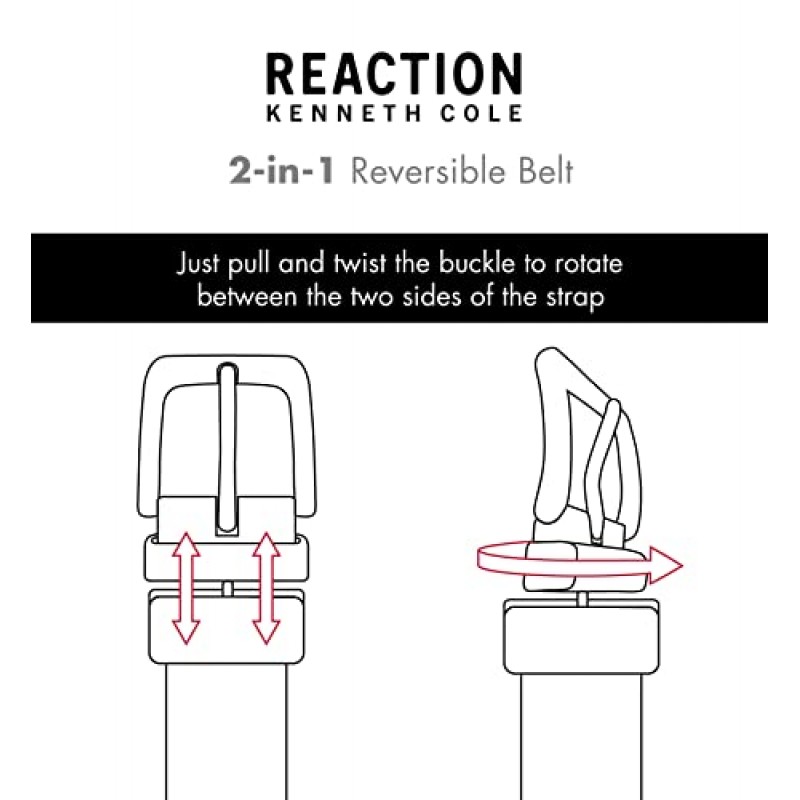 케네스콜 남성용 투인원 리버서블 벨트