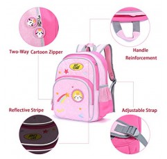 Abshoo 귀여운 경량 팬더 어린이 학교 책가방 초등학교 유치원 소녀 배낭 점심 가방 포함 (블루 팬더 세트)