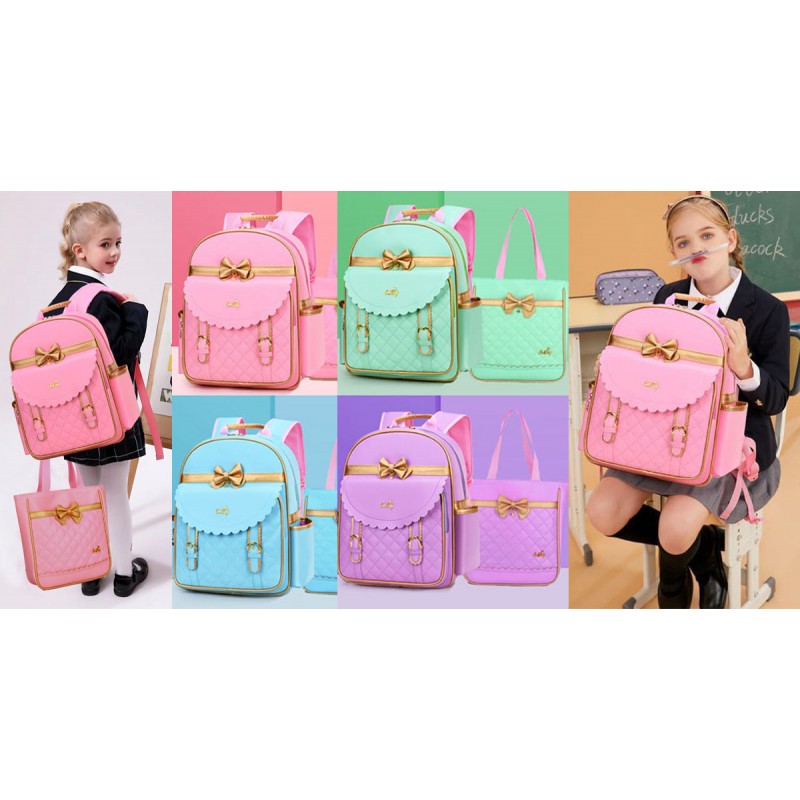 Gazigo 어린이 공주 방수 PU 배낭 소녀 초등학교 소녀 Bookbags