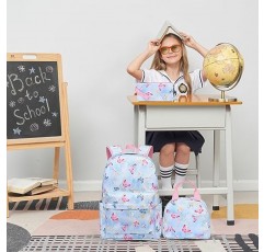 십대 소녀 책가방을 위한 BTOOP 학교 배낭 경량 캔버스 배낭 책가방 세트