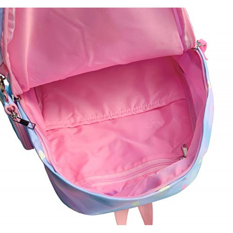 Suerico 여아용 학교 배낭, 가볍고 내구성이 뛰어난 학교 가방 학생용 방수 책가방(하늘색)