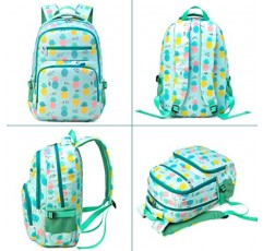 BLUEFAIRY Pinapple Girls 배낭 어린이를위한 Bookbag 십대 소녀 초등학교 가방 어린이를위한 경량 방수 가방
