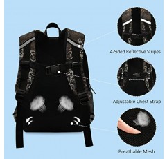 Fisyme 오토바이 빈티지 배낭 Schoolbag 어린이 Daypack 유아 여행 학교 가방 유치원 유치원 보육 어린이 소년 소녀 가슴 스트랩을위한 작은 미니 배낭