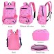 LAMOGRAFY 3Pcs 어린이 배낭 Bowknot 인쇄 Daypack 소녀 3 in 1 학교 가방 어깨 가방과 연필 가방