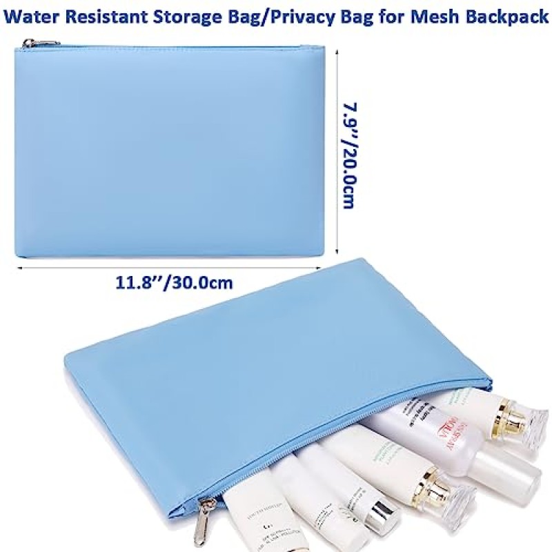 소녀를위한 Meisohua 학교 배낭 메쉬 배낭 십대 소녀를위한 반투명 캐주얼 배낭 Bookbag 2 in 1 Set with Storage Bag