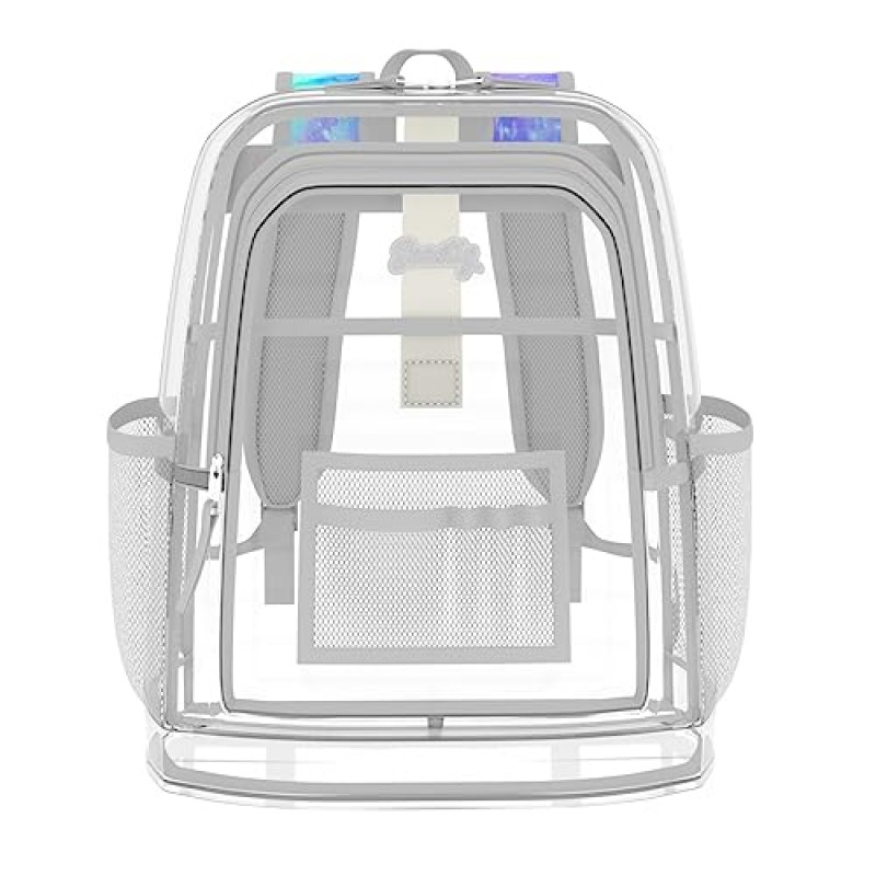 seastig Clear Backpack Kids 헤비 듀티 TPU 투명 가방 Clear Bag Stadium 학교용 배낭을 통해 볼 수 있음