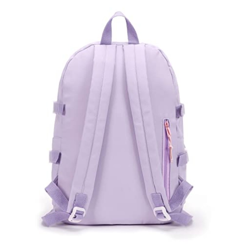 Phaoullzon Kawaii 배낭 학교 미적 Bookbag 핀과 펜던트가있는 소녀를위한 귀여운 애니메이션 배낭, 보라색