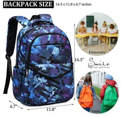 JIAYA 어린이 배낭 소년 배낭 학교 초등학교 중학교 소년 백 팩 Bookbags with Lunch Box