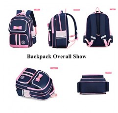 Mfikaryi 예쁜 공주 소녀 유치원 배낭, 어린이 초등 학생 Bookbag 배낭 소녀