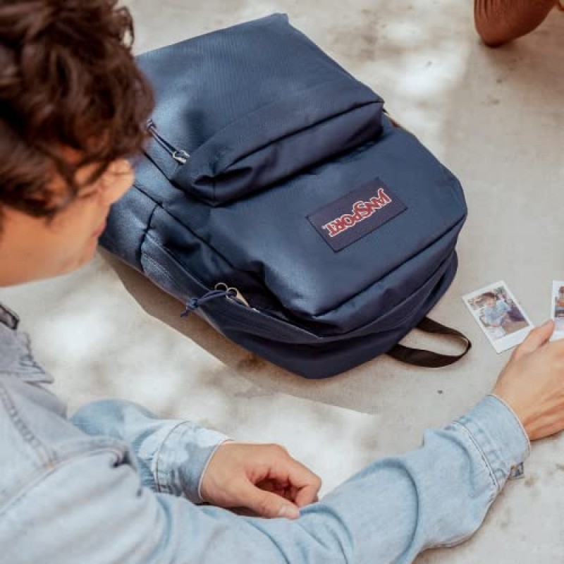 JanSport SuperBreak One 백팩 - 메인 수납공간 1개가 있는 튼튼하고 가벼운 북백, 내장형 정리함이 있는 전면 유틸리티 포켓 - 프리미엄 백팩, Buckshot Camo