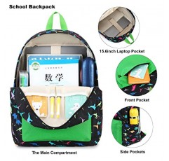 십대 소녀를 위한 Mimfutu 학교 배낭, 3-in-1 어린이 배낭 책가방 세트 도시락 연필 케이스가 포함된 학교 가방