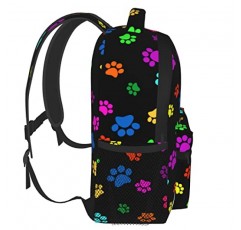 YSBKN 아이의 미니 배낭 12 인치 다채로운 개 고양이 발 인쇄 배낭 Schoolbag 유치원 유치원 어린이 가방 유아 소년 소녀 3-7 세를위한 보육 여행 가방