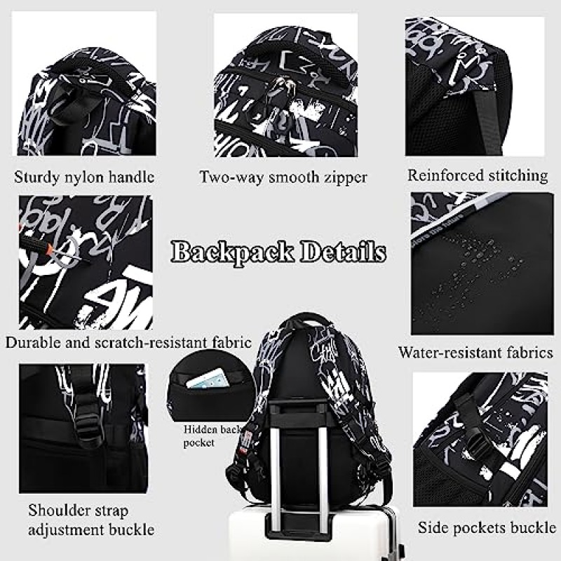 Armbq 위장 어린이 학교 배낭 소년 Camo 캐주얼 Bookbags 초등학교 중학교 가방 청소년 여행 배낭