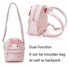 ALORVE 애니메이션 귀여운 만화 가방 코스프레 숄더 백 배낭 핸드백 PU Schoolbags for Kids 소녀 팬(핑크)