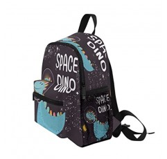 Senya 우주 공룡 어린이 배낭, 가슴 클립 포함, 유아 학교 가방 소녀 소년을 위한 유치원 가방