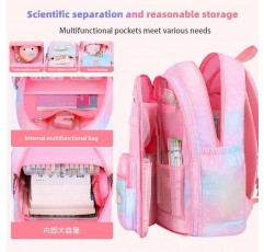 소녀를 위한 Stylifeo 배낭, Bookbag 초등학교 가방 소녀 십대를 위한 도난 방지 방수 학교 배낭