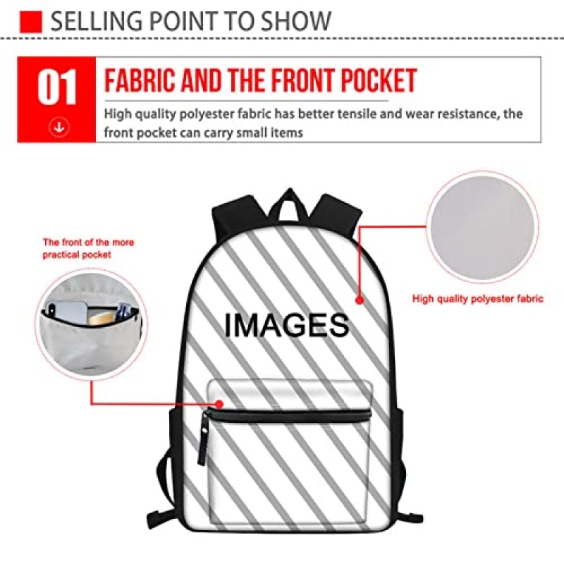 FOR U DESIGNS 패션 귀여운 파란색 고양이 인쇄 캔버스 유치원 어린이 Schoolbag Daypack