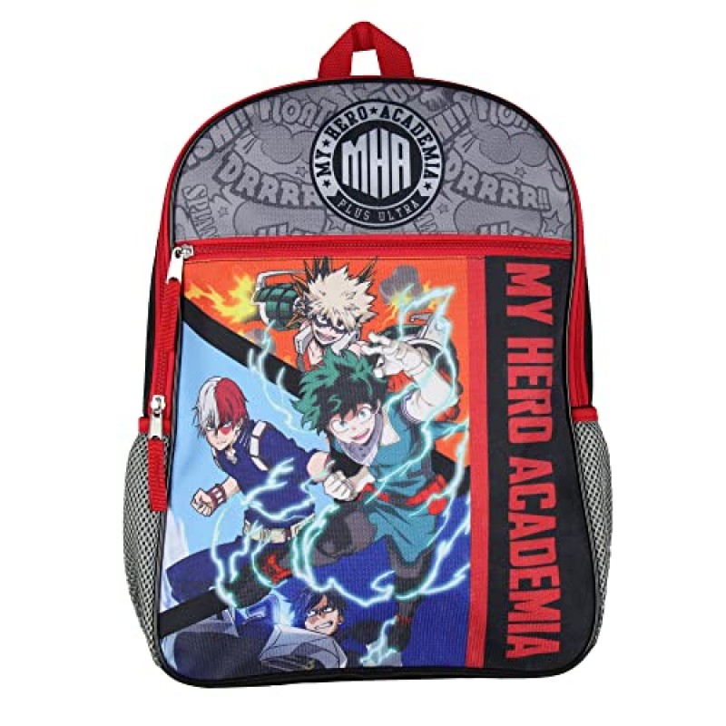 Bioworld My Hero Academia Backpack Anime Manga Deku Bakugo Shoto Todoroki School Travel Backpack