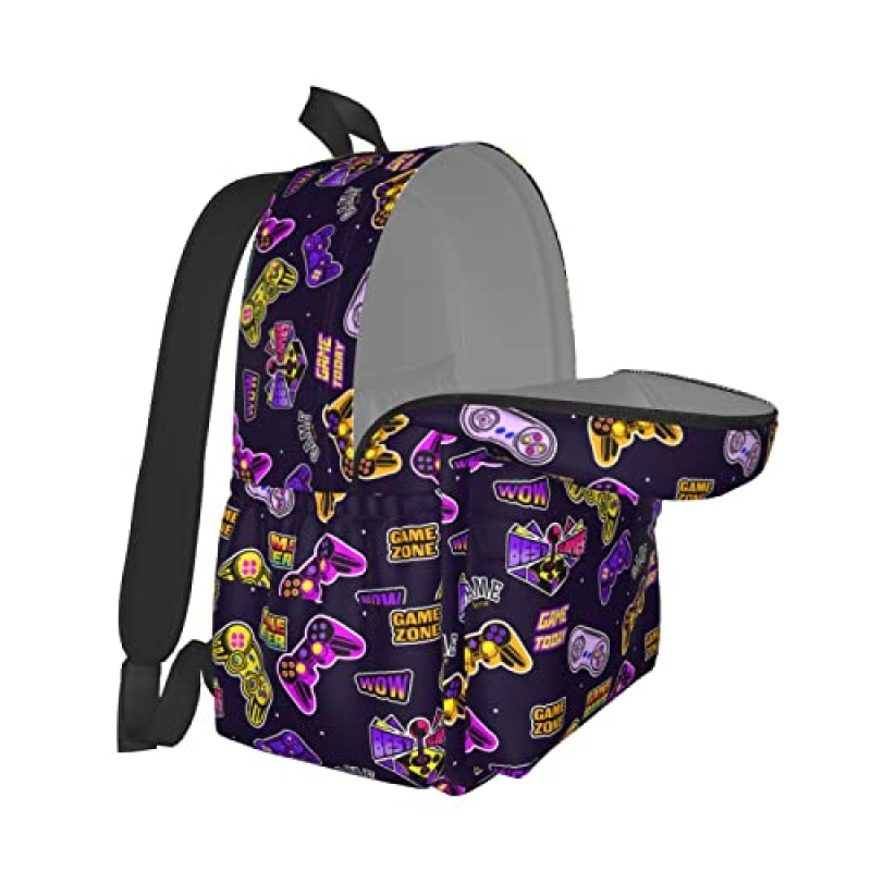 Reorzon 유아 학교 배낭 비디오 게임 캐주얼 게이머 게임 초등학생 여행 어린이 소년과 소녀를위한 Bookbag