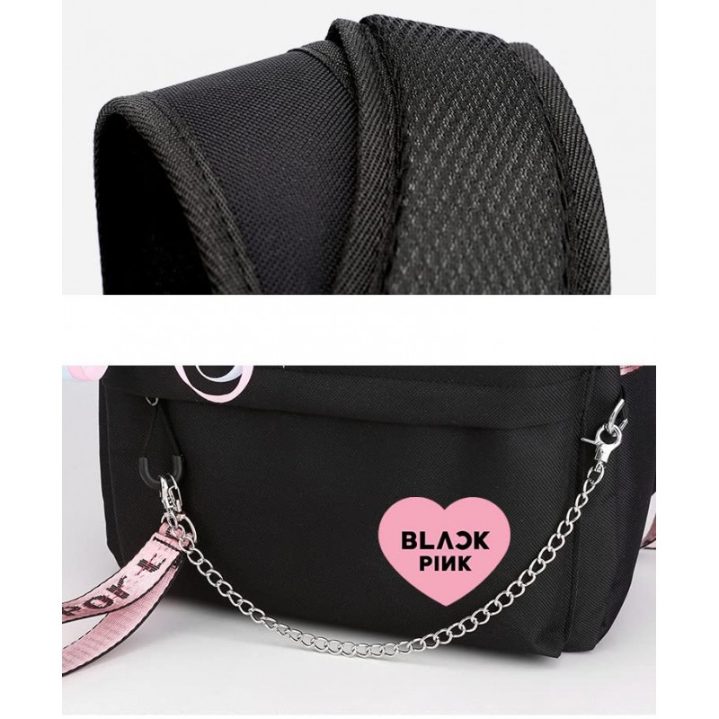 LOVEAngeler 배낭 Lisa Rose JISOO Jennie Kawaii Colleage Bookbag 학교 가방 캐주얼 데이 팟 Mochila For Girls