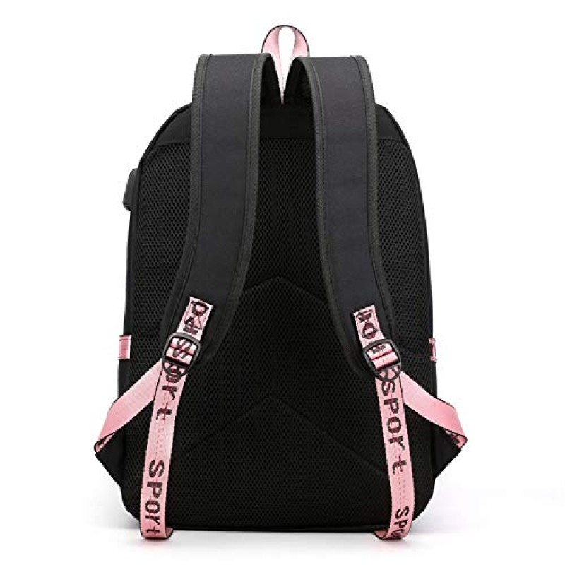 LOVEAngeler 배낭 Lisa Rose JISOO Jennie Kawaii Colleage Bookbag 학교 가방 캐주얼 데이 팟 Mochila For Girls