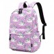Abshoo 귀여운 경량 학교 Boobag 어린이 유니콘 백팩 소녀용 백팩 점심 가방 포함(유니콘 퍼플)