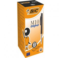 BIC M10 접이식 볼펜 1mm 50개 팩 블랙