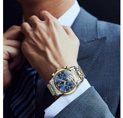 OLEVS 남성용 자동 와인딩 시계 Tourbillon 자동 기계식 럭셔리 드레스 스테인레스 스틸 캘린더 빛나는 방수 손목 시계