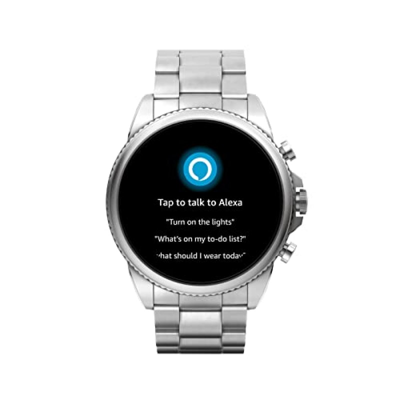 Fossil Gen 6 44mm 남성용 터치스크린 스마트 워치 Alexa 내장, 피트니스 트래커, 액티비티 트래커, 수면 추적기, GPS, 스피커, 음악 제어, 스마트폰 알림