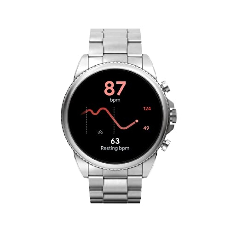 Fossil Gen 6 44mm 남성용 터치스크린 스마트 워치 Alexa 내장, 피트니스 트래커, 액티비티 트래커, 수면 추적기, GPS, 스피커, 음악 제어, 스마트폰 알림