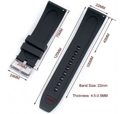 Niziruoup 시계 밴드 퀵 릴리스 불소 고무 19mm 20mm 21mm 22mm 남성 여성용 부드러운 내구성 범용 FKM 고무 교체 밴드 스트랩
