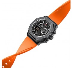 NAVIFORCE 남자 듀얼 디스플레이 아날로그 디지털 시계 다기능 군사 석영 손목 시계 스포츠 방수 실리콘 밴드