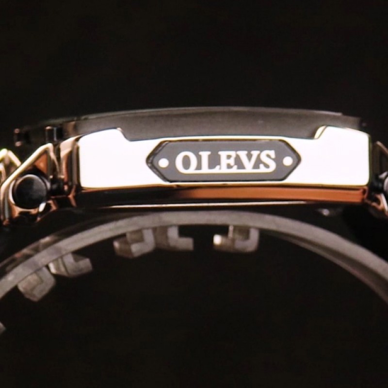OLEVS 남성용 시계 가죽 스트랩 아날로그 쿼츠 시계, 패션 빅 다이얼 날짜 방수 시계, 드레스 럭셔리 빛나는 남성 시계