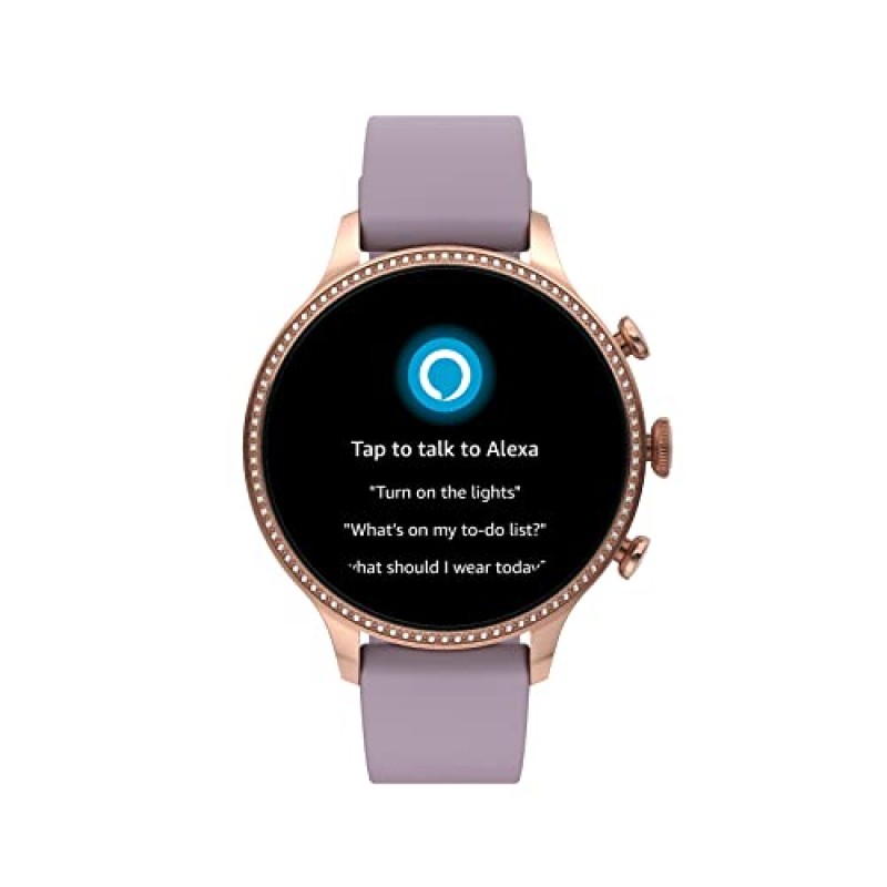 Fossil Gen 6 42mm 여성용 터치스크린 스마트 워치 Alexa 내장, 피트니스 트래커, 액티비티 트래커, 수면 추적기, GPS, 스피커, 음악 제어, 스마트폰 알림